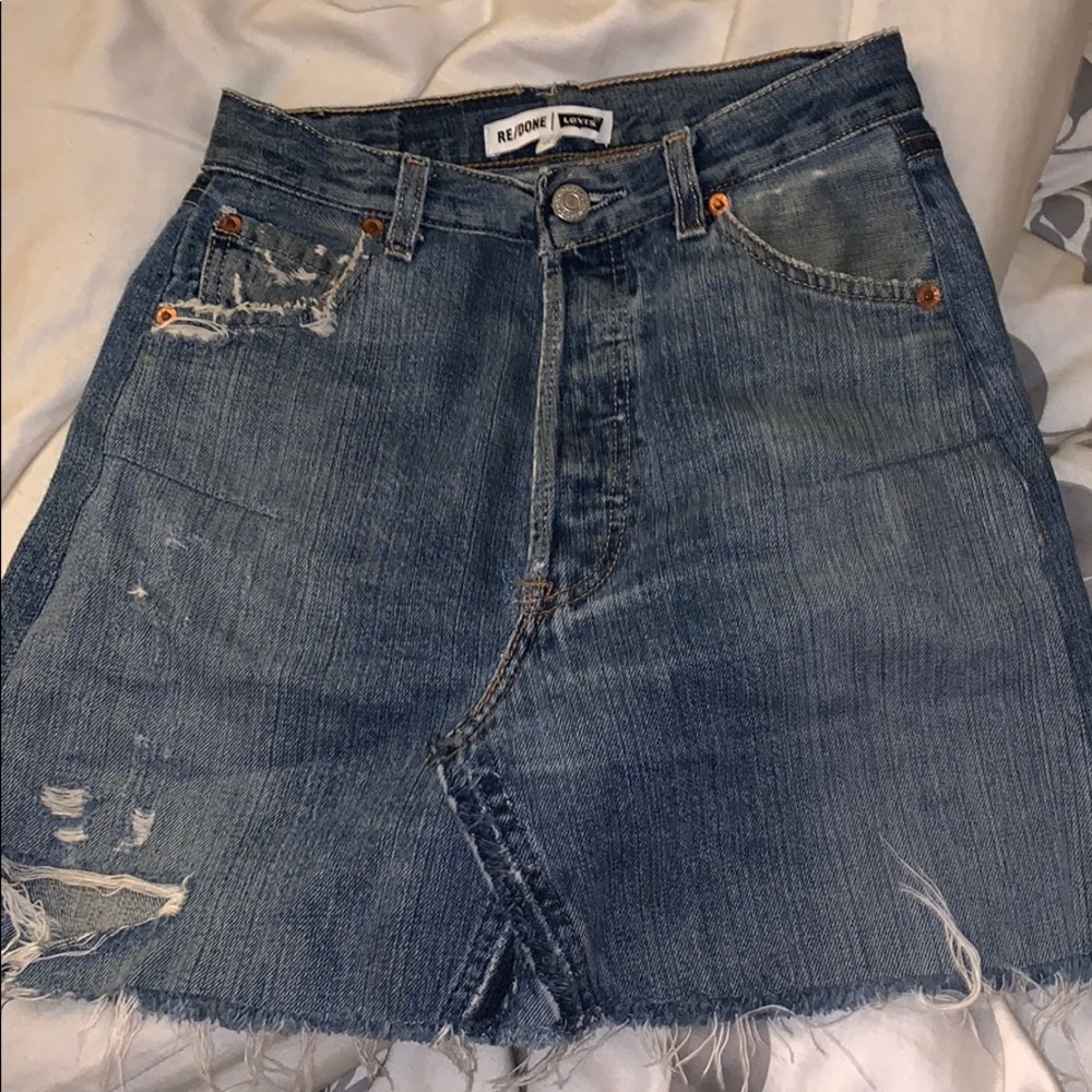 Re/Done Levi’s skirt